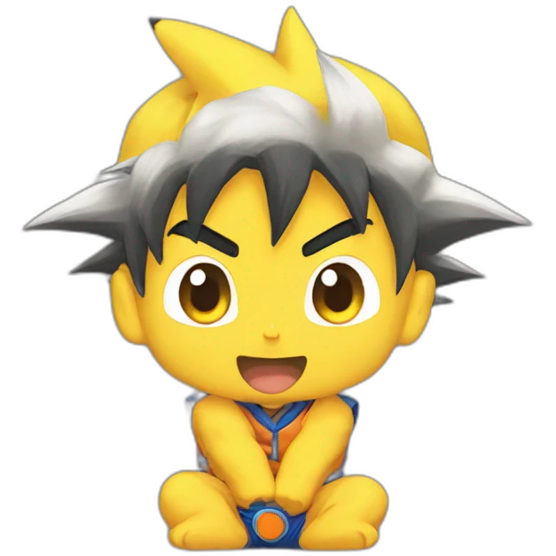 Goku with Pikachu emoji