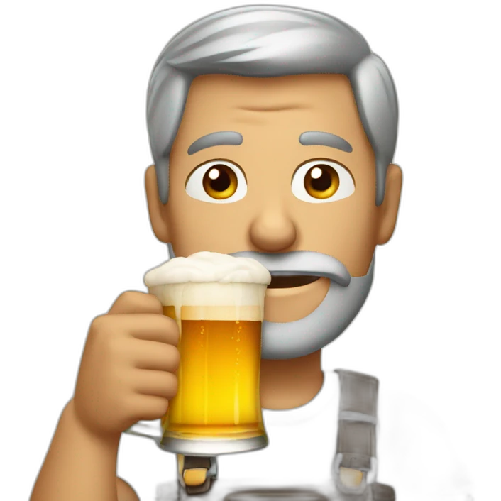 man with beer emoji