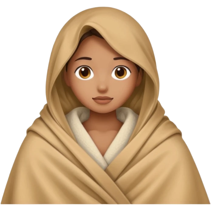 Sasian girl in a blanket demoji emoji