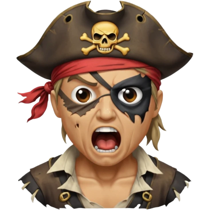 pirate, screaming emoji