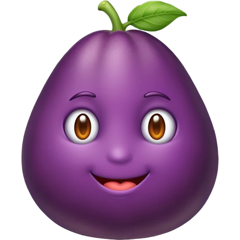 Egg plant inside a peach emoji
