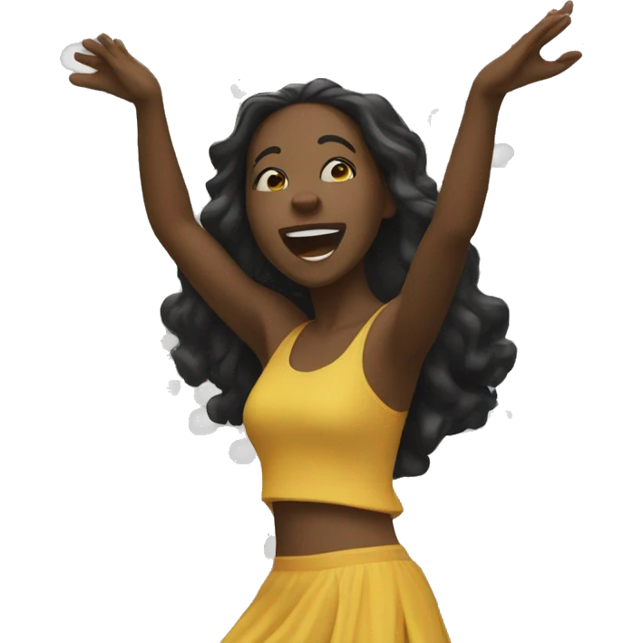 black girl dancing emoji
