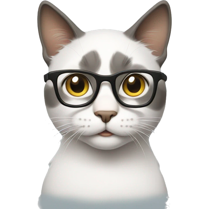 Nerdy cat emoji