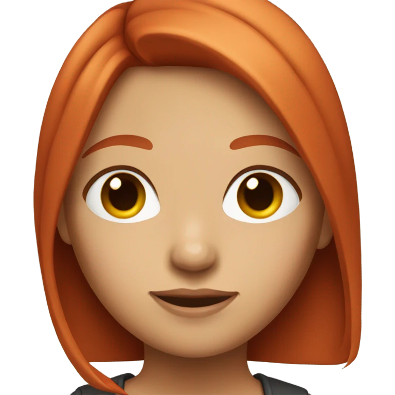 girl with straight shoulder length red hair  emoji