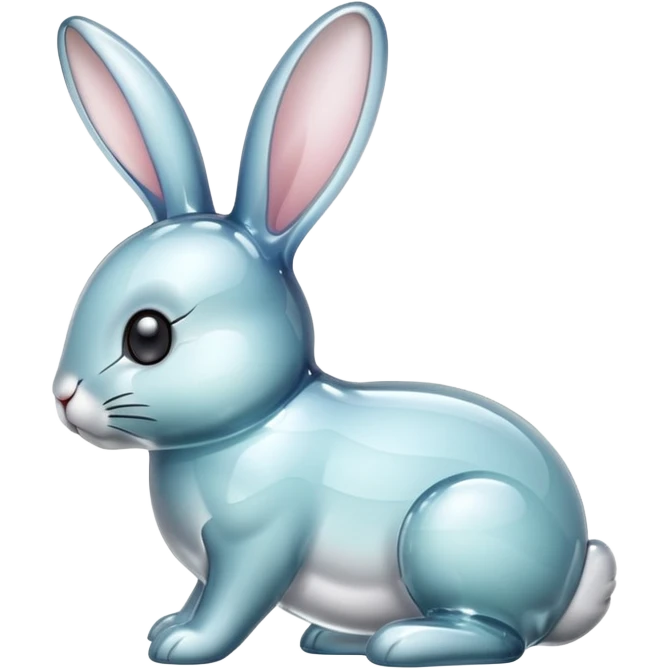 bunny made of glass emoji
