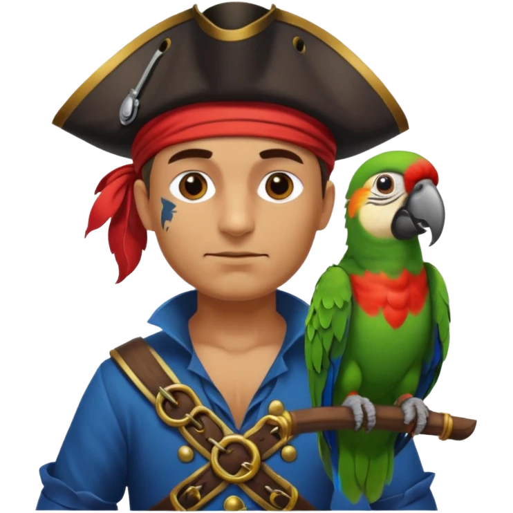 pirate and parrot emoji
