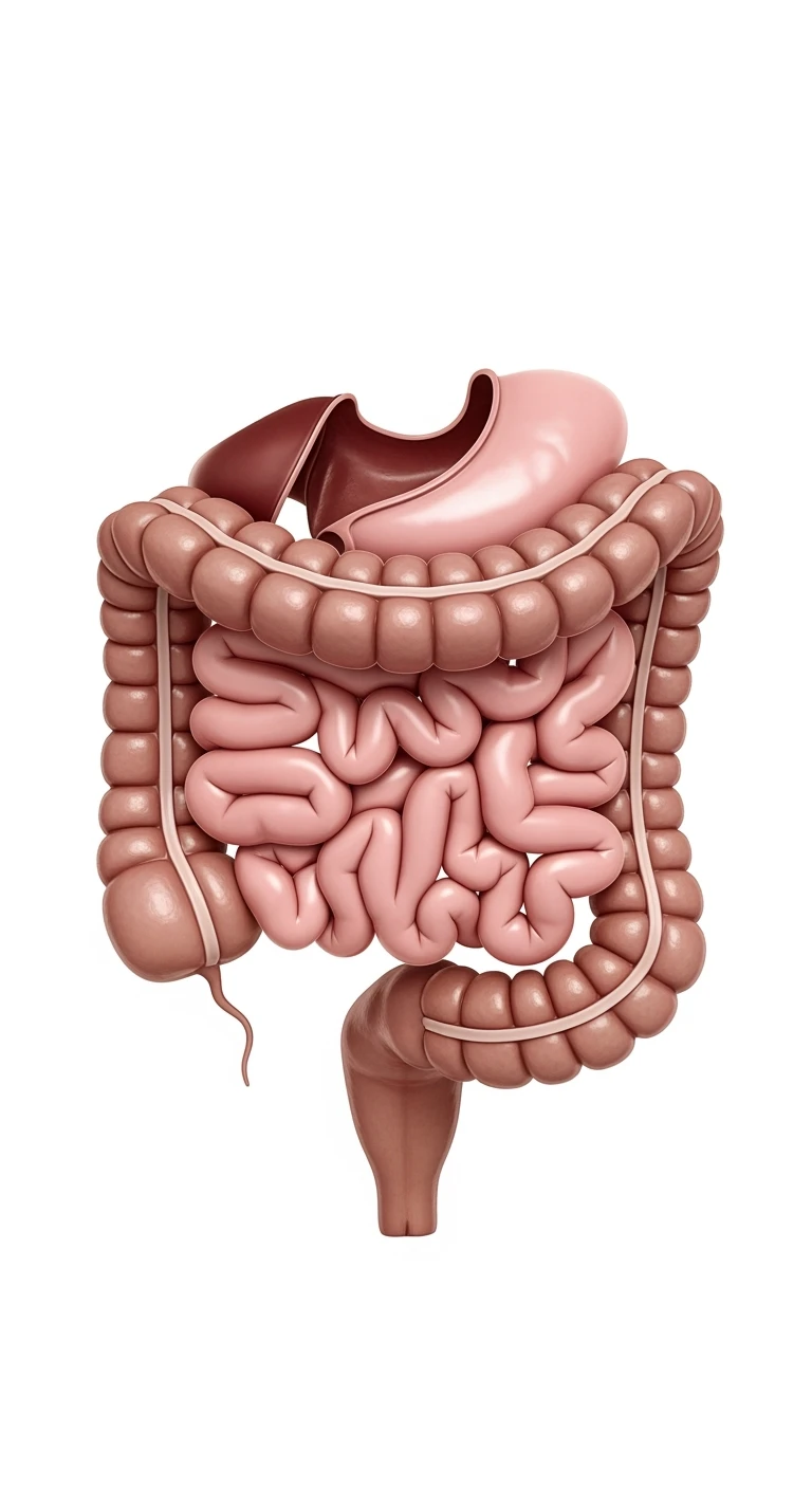 intestino umano anatomico, isolata su sfondo bianco emoji
