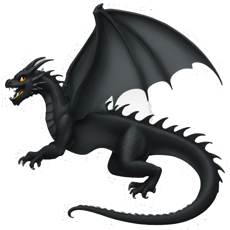 create a black dragon emoji emoji
