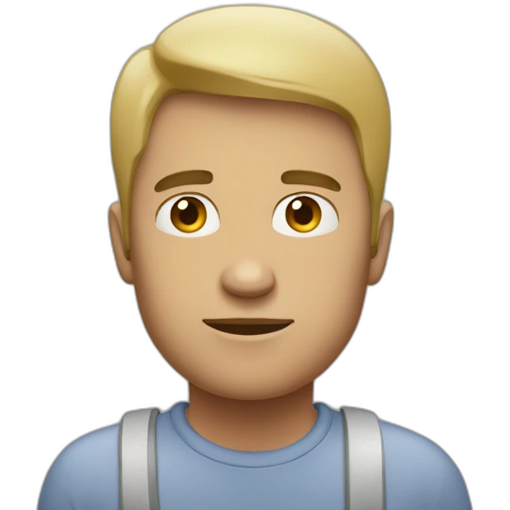 Man looking to go outside wistfully emoji