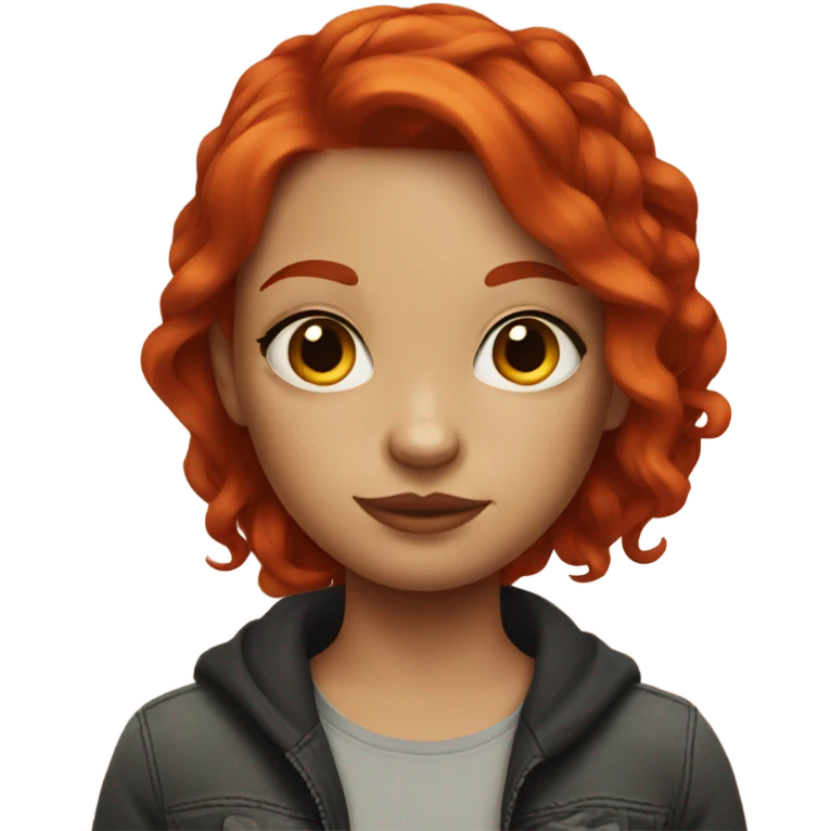 Red headed girl with tattoos emoji