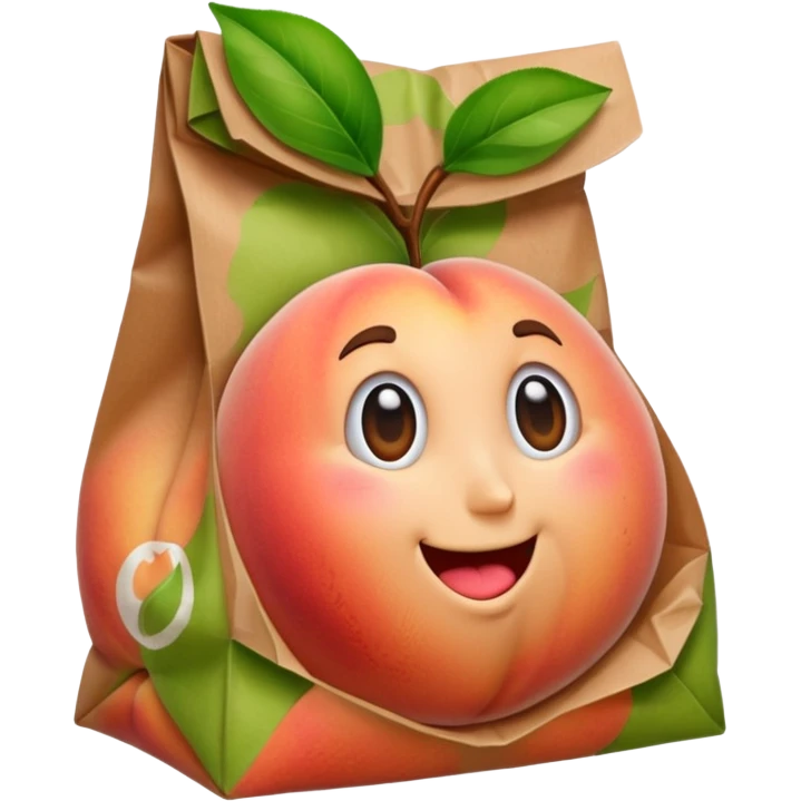 peach bum that is a bag emoji
