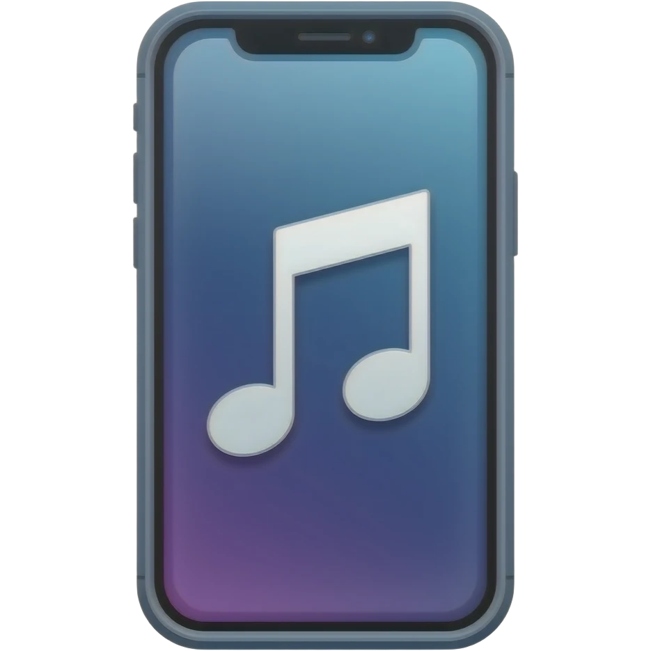 music on smartphone emoji