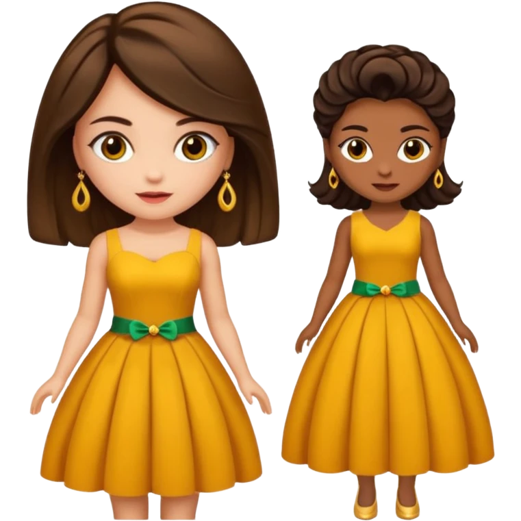 Crie uma boneca morena com cabelo cacheado emoji