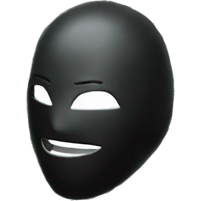 masked cyber punk in giant pile of money emoji