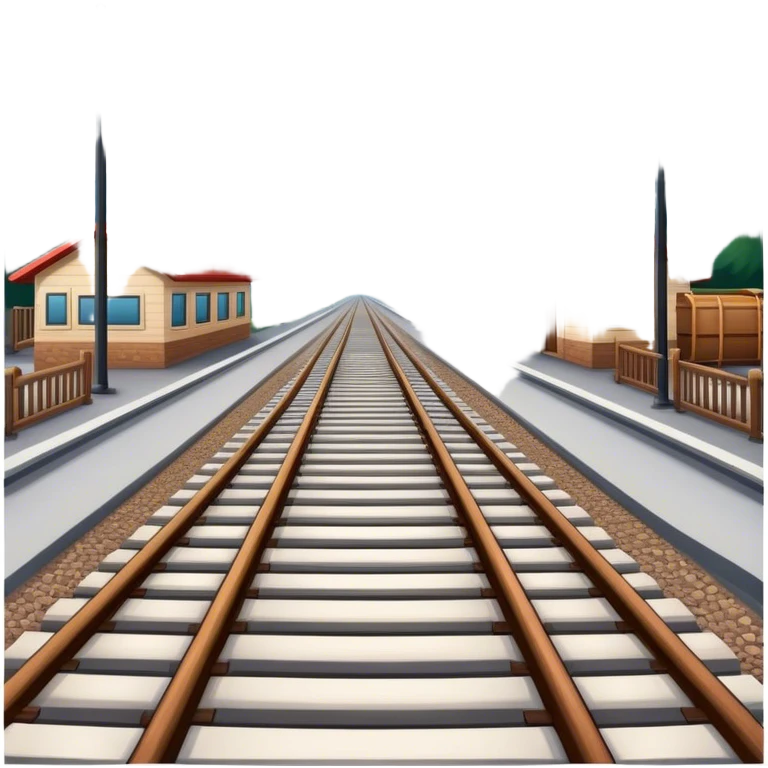 Railroad leading to a station emoji