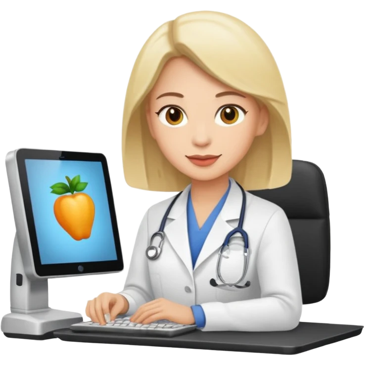nutricionist with a computer emoji