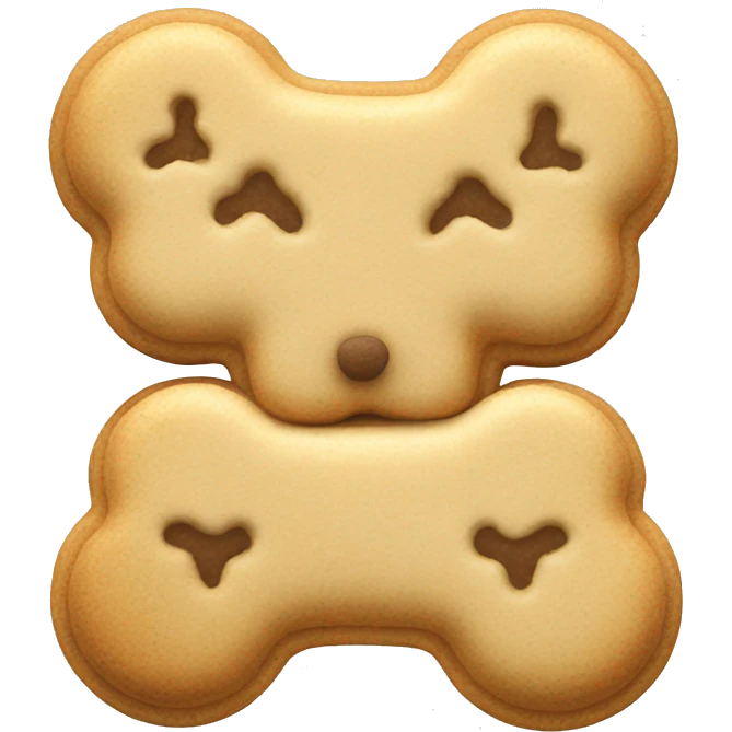 a bone-shaped dog biscuit emoji
