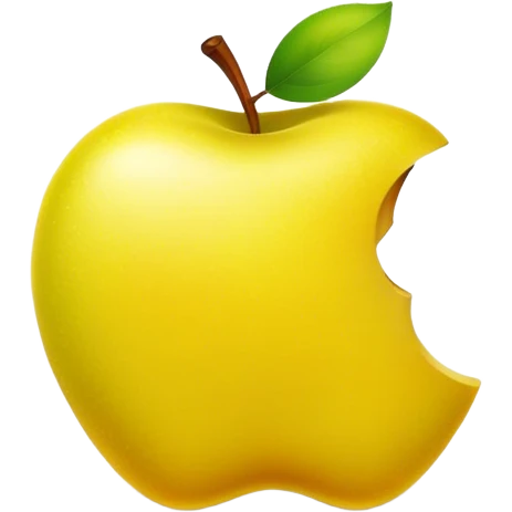 Take this red apple emoji 🍎 and generate exact, but use only gold color (or yellow)  emoji