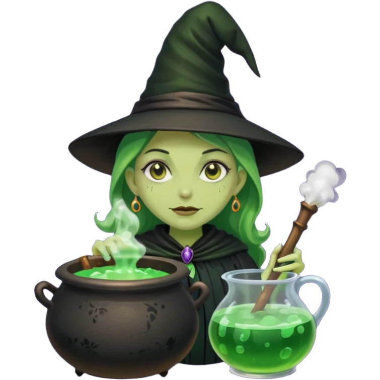 green witch cooking potion emoji
