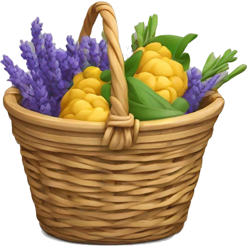 Lavande dans un panier emoji