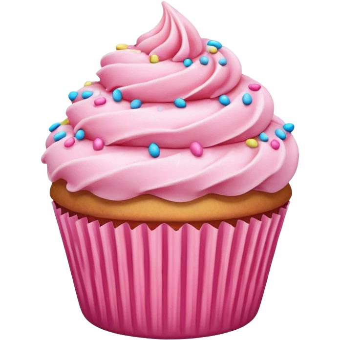 Cupcake with pink icing emoji