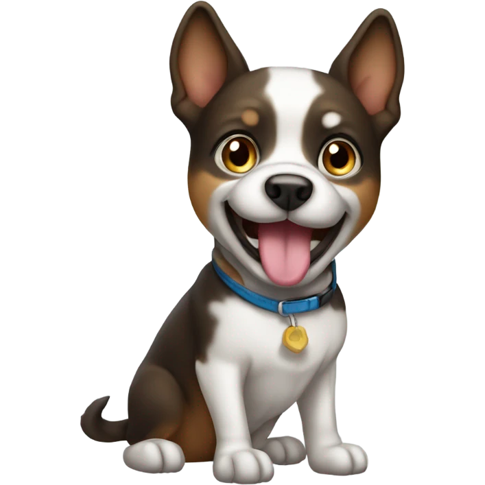 Staffs dog playing  emoji
