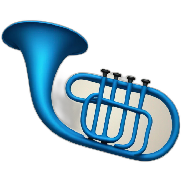 Blue hunting horn emoji