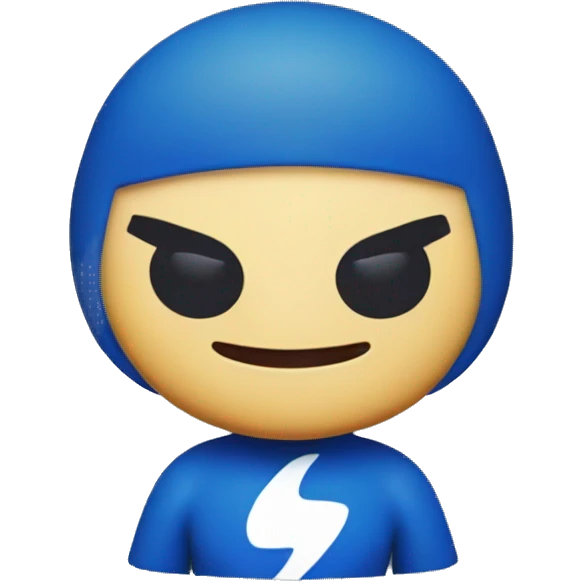 blue superhero emoji emoji