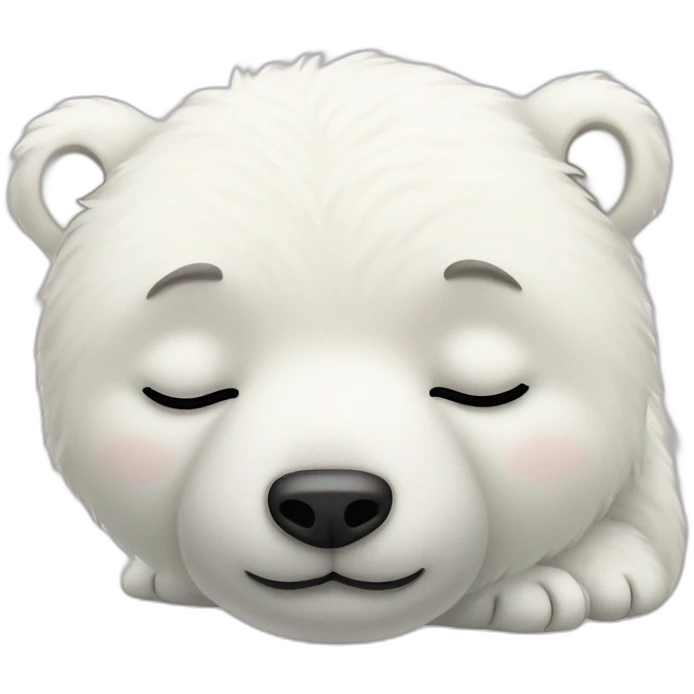 baby polar bear sleeping emoji