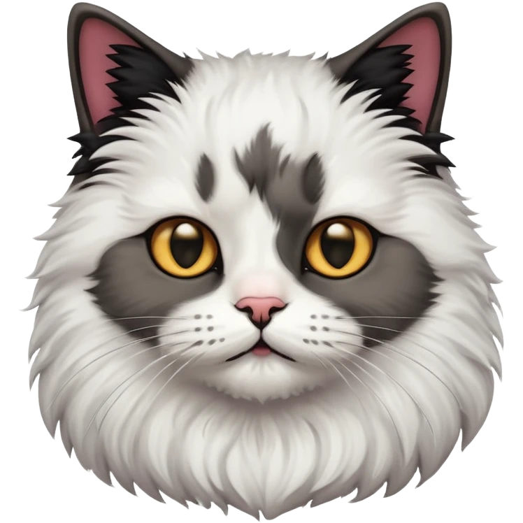 cat with black beard  emoji