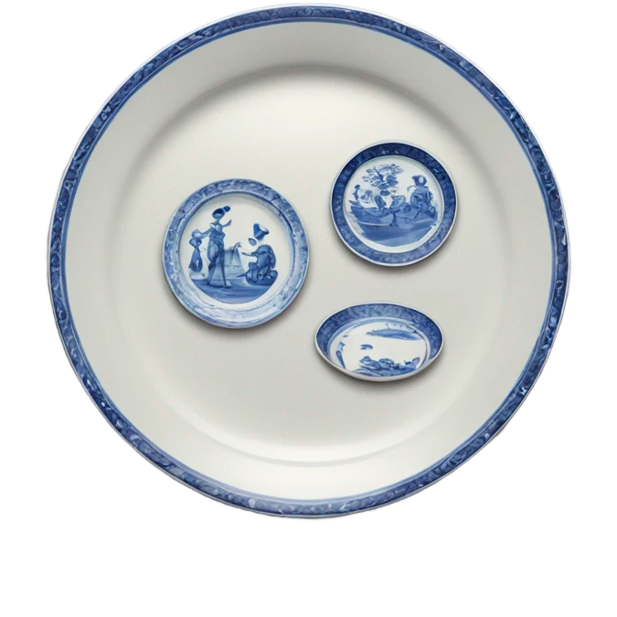 Delftware plates emoji