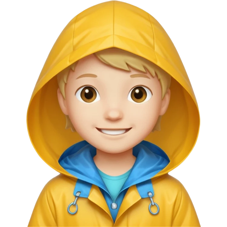 kid with raincoat emoji