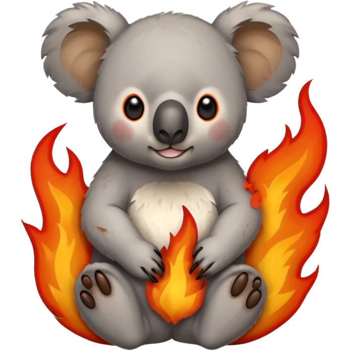  згенеруй австралійських тварин які помирають під час пожару в лісі emoji