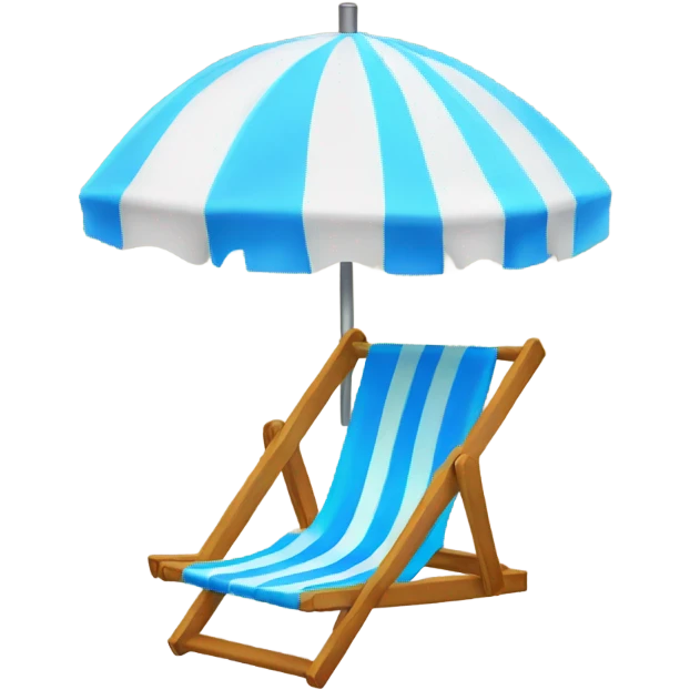 Beach umbrella with beach chair emoji