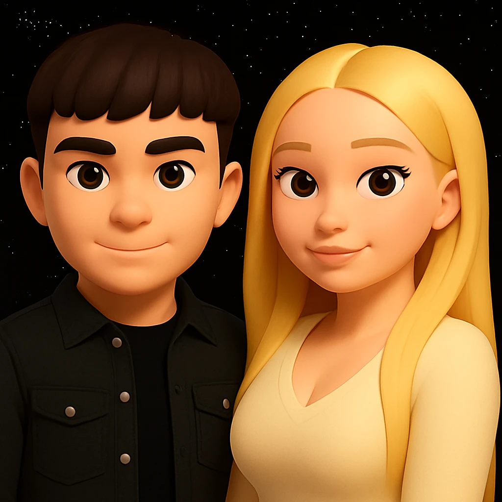 Make the upper body of the girl slightly more voluminous for a more balanced silhouette, while preserving the 3D emoji style and overall appearance. Maintain the 3D fluent emoji look and feel. emoji