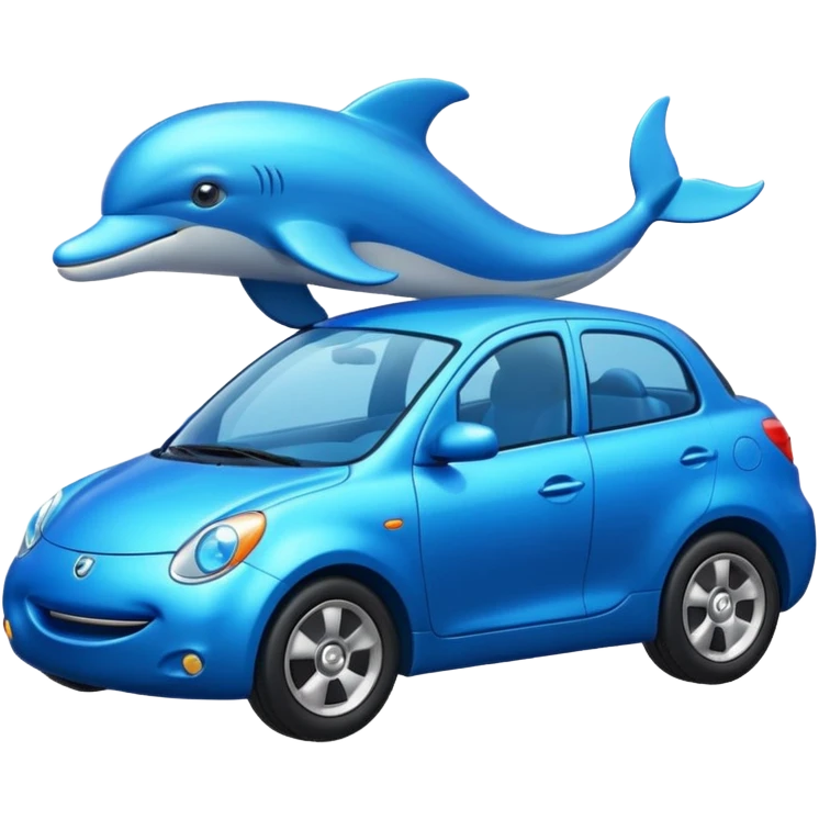 Dolphin car emoji