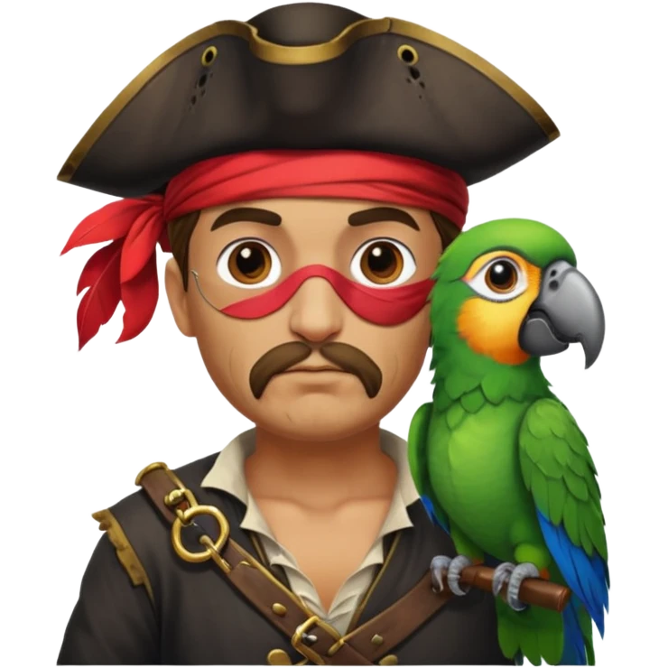 pirate and parrot emoji