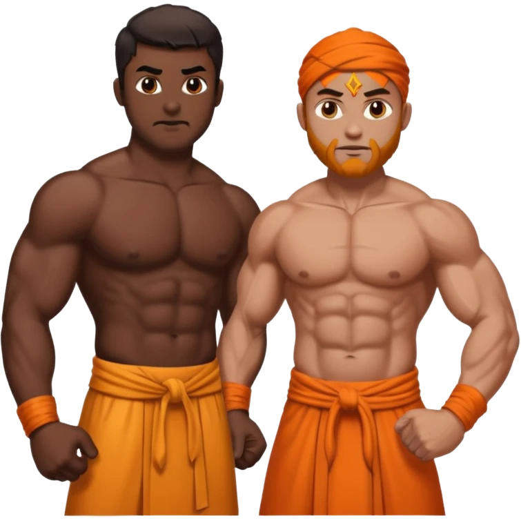 Hindu and Christian are fighting emoji