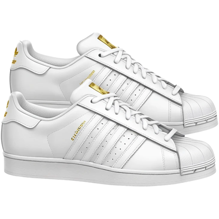 All white adidas superstars tennis shoes emoji