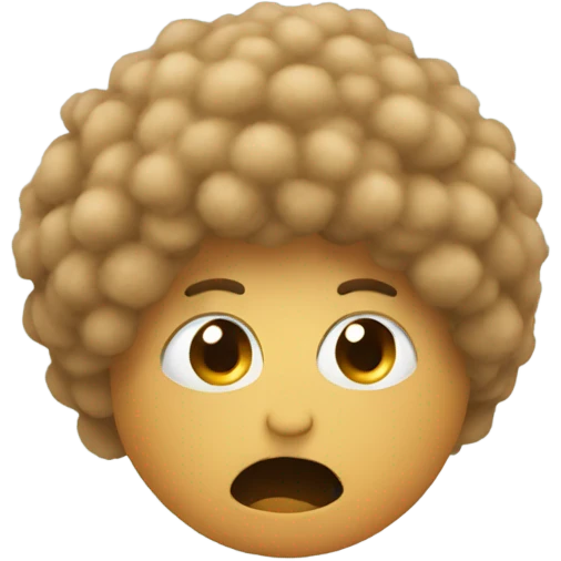 two hair balls emoji
