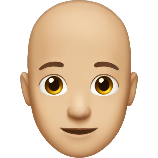 bald little bit brown and bald emoji