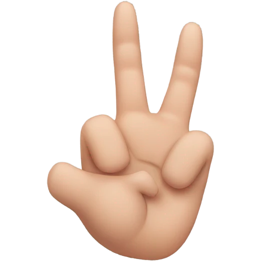a hand that shows The sign of the horns(with thumb, index and pinky fingers)  emoji