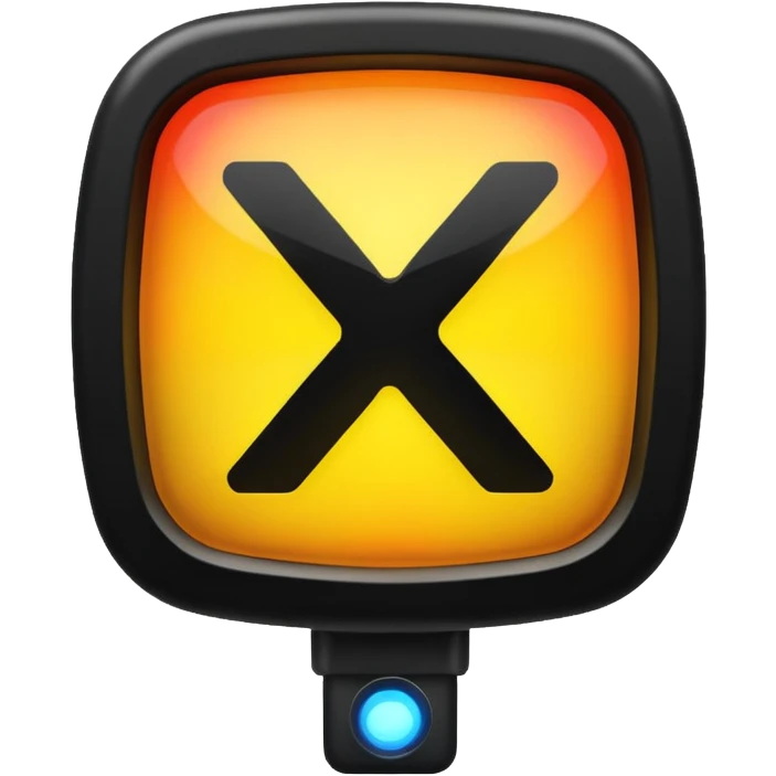 Strobe light with a black X over it. emoji