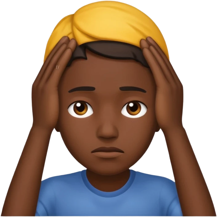 Disappointed with hand on head  emoji