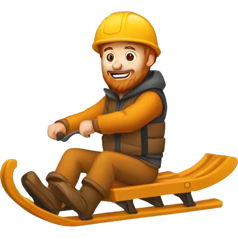 Un homme roux qui ressemble a un toboggan emoji