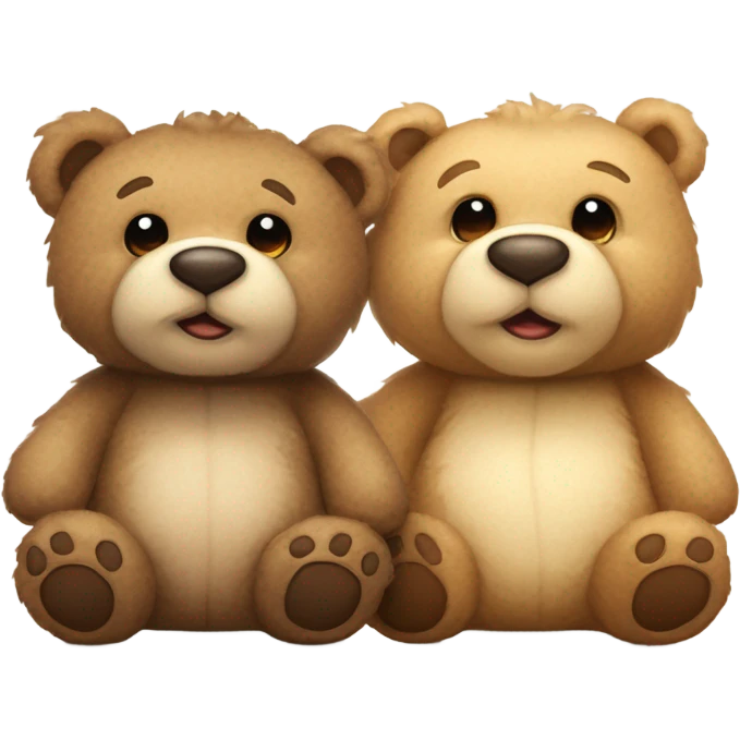2 teddy bear cute emoji
