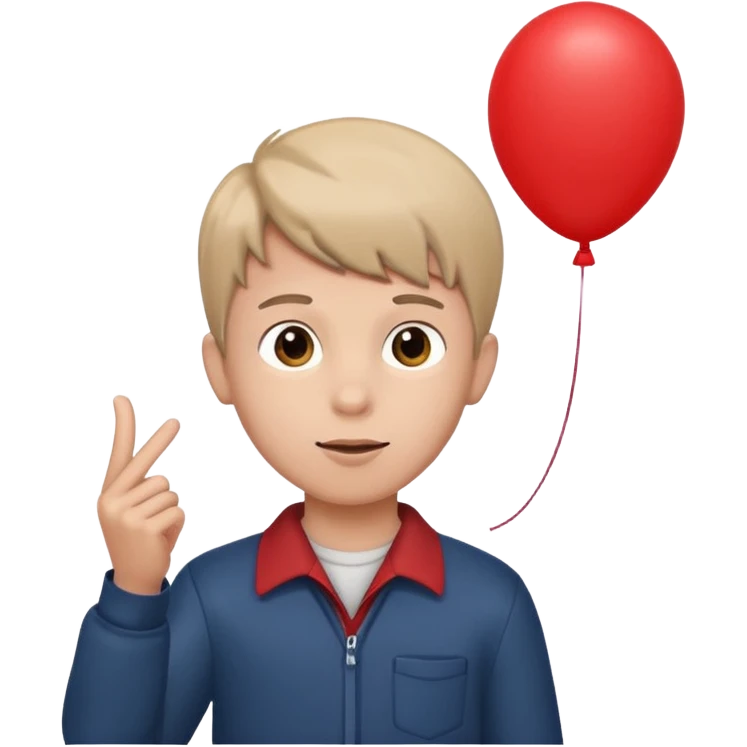 boy with balloon emoji