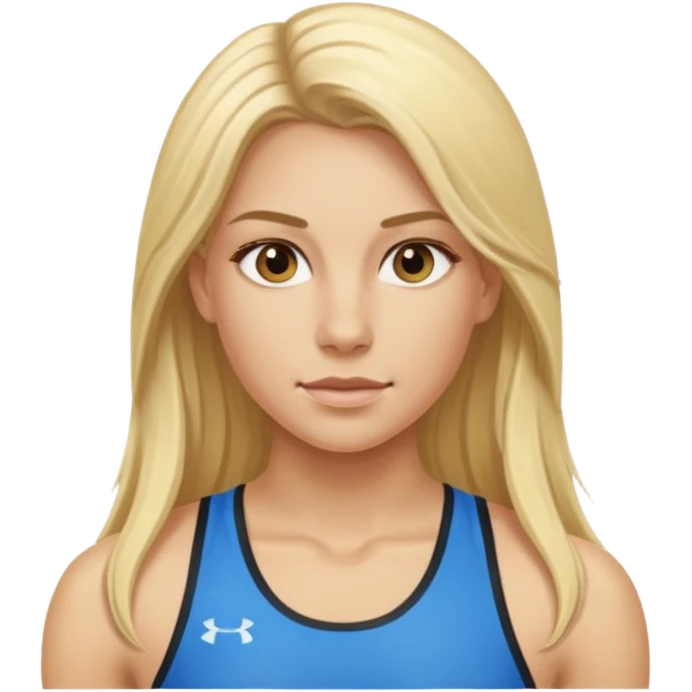 blonde long haired female athlete emoji
