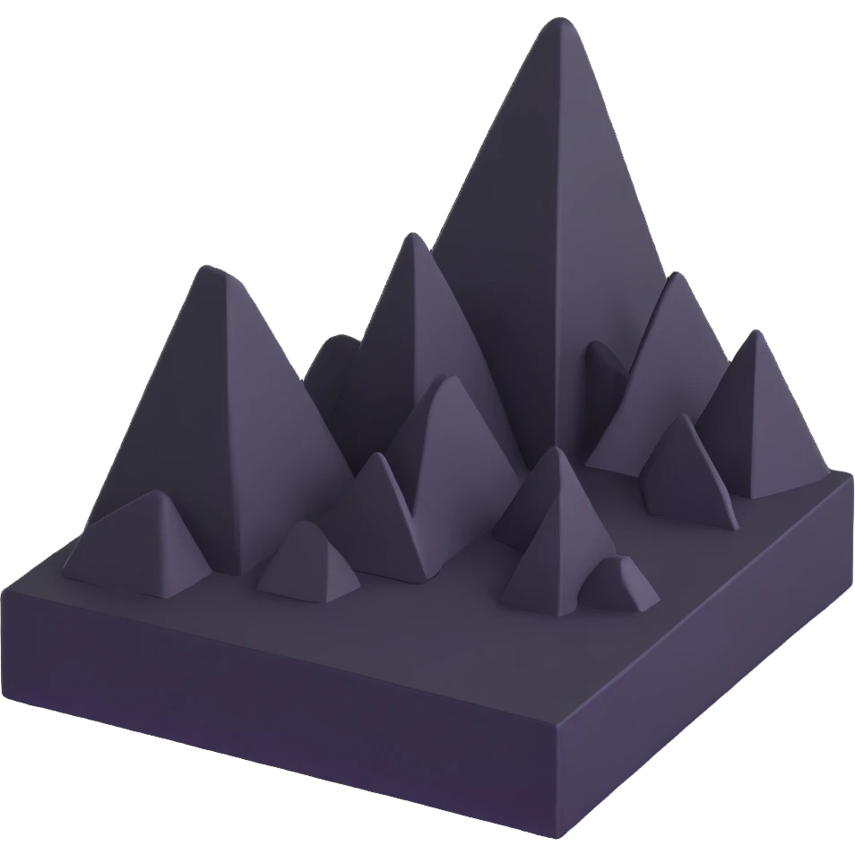 irregular plane with uneven surface and random elevations emoji