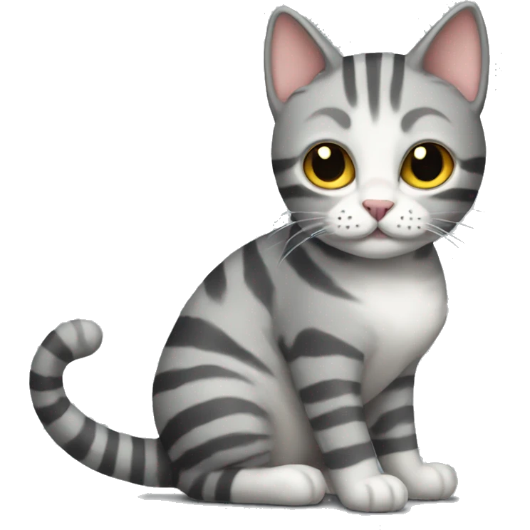 Grey striped cat emoji